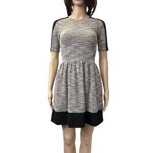 Love Ady Women's Dress Size XS Gray Black Short Sleeves Back Zipper Made in USA